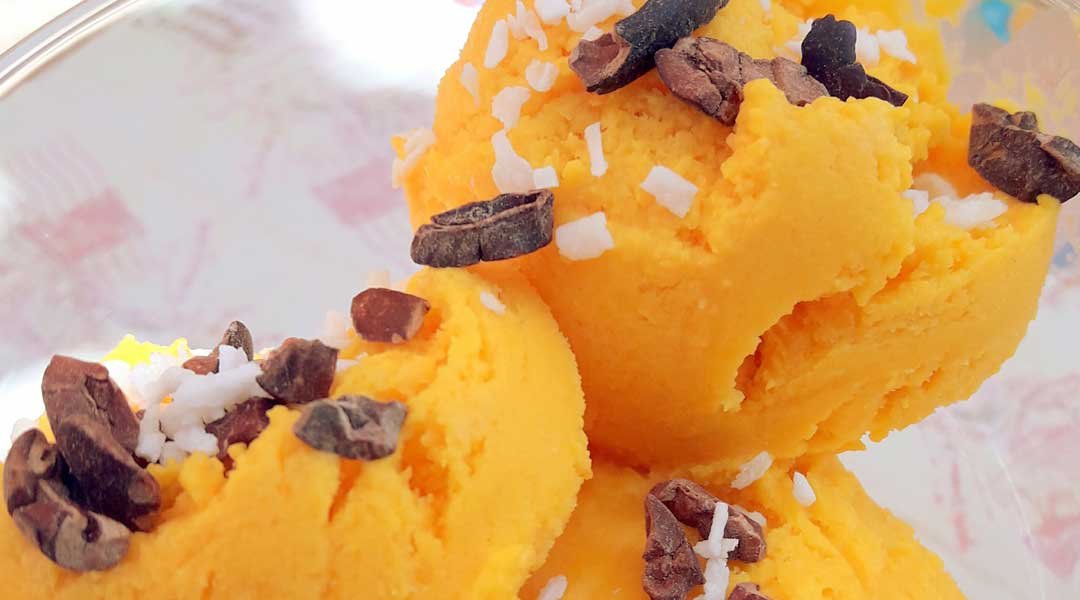 Receta de helado super cremoso de zanahoria y naranja